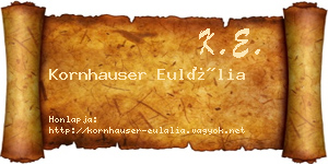 Kornhauser Eulália névjegykártya